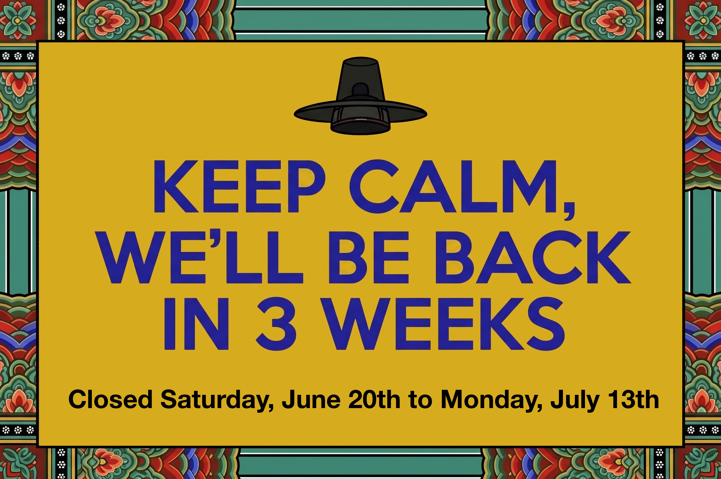 Vacation Closed